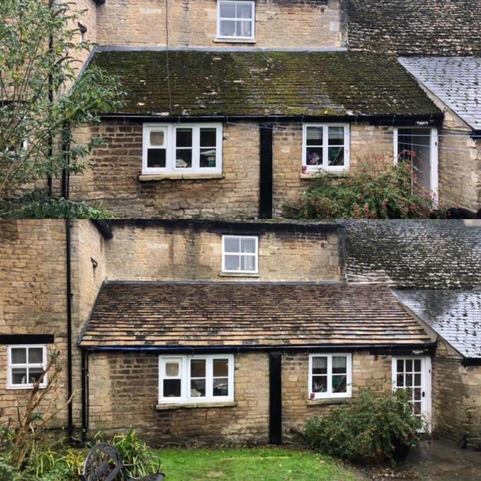 Collyweston Slate Roof - Before/After