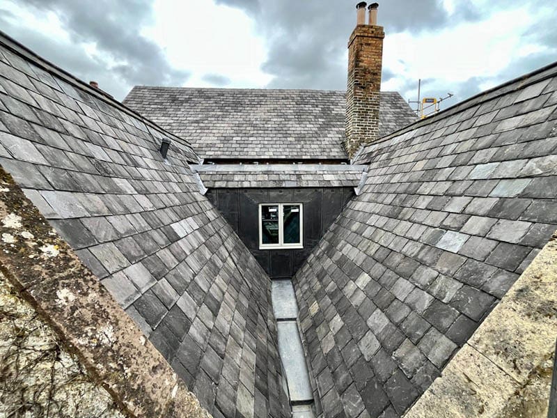 Blue Slate Roof Project Rutland
