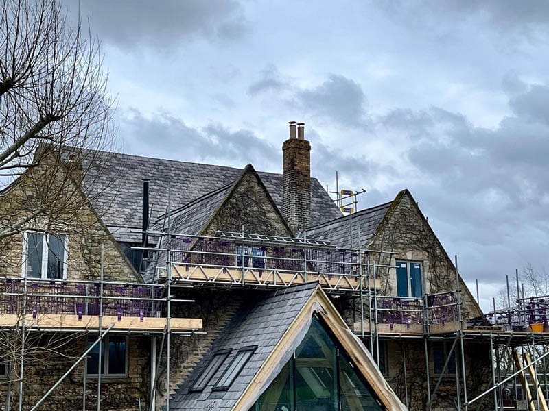 Blue Slate Roof Project Rutland