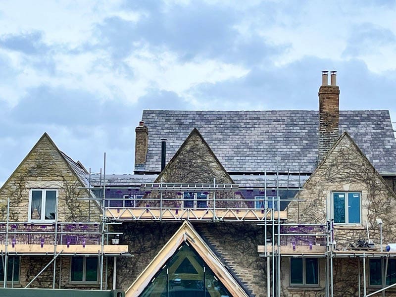 Blue Slate Roof Project Rutland