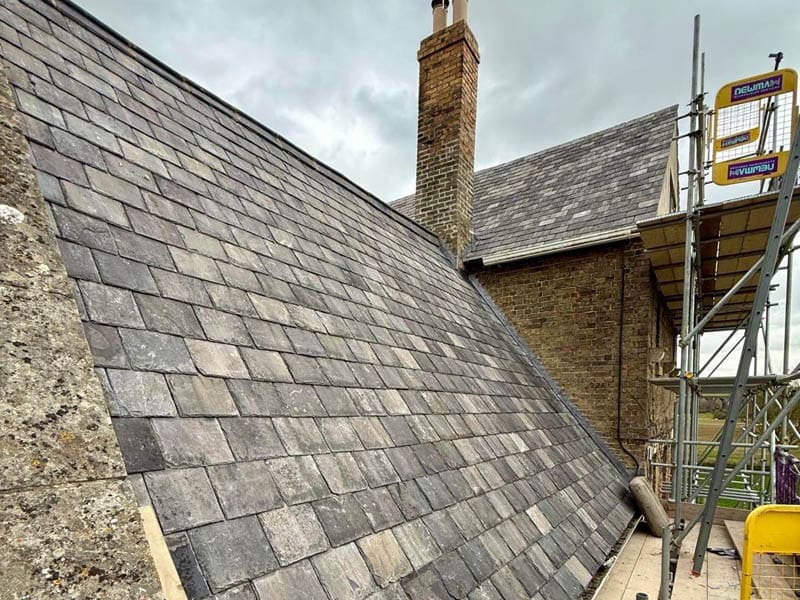 Blue Slate Roof Project Rutland