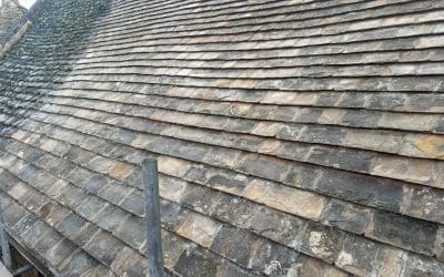 Terraced Roof Collyweston Re-slate