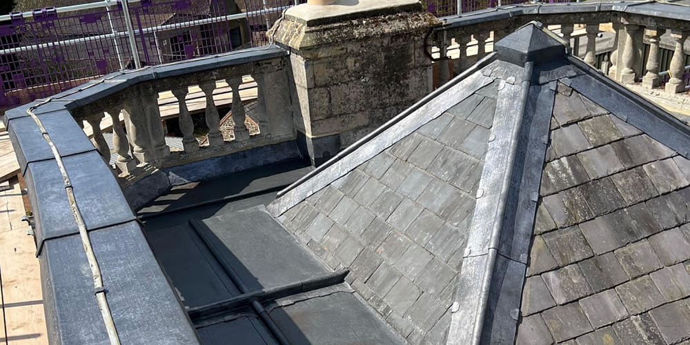 Blue Slate Roof Project Rutland
